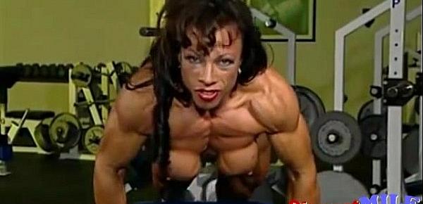  MILFs with big muscles and big clits